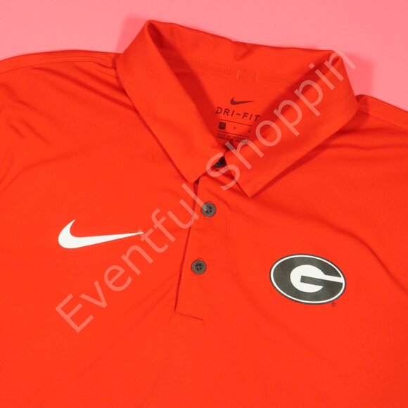 Nike Other - Nike Georgia Bulldogs Polo Shirt Mens L Red Gray Short Sleeve Sideline